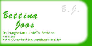 bettina joos business card